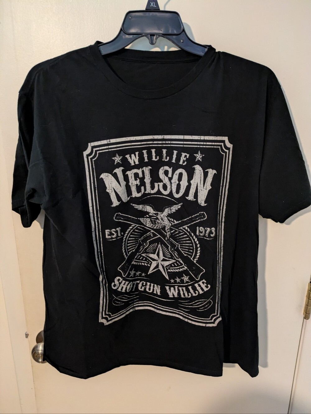 Willie Nelson Retro Shotgun Willie Tee T-Shirt — Black XL NWOT